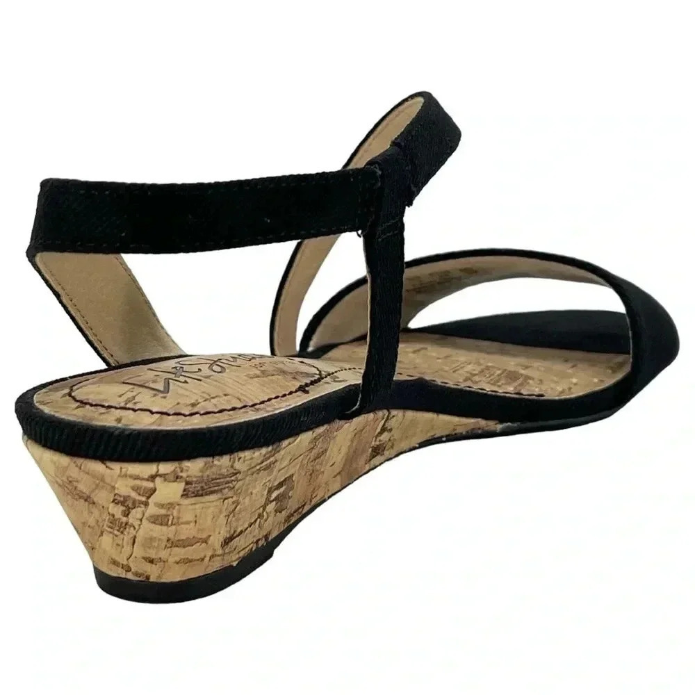 Life Stride Yasmine Womens Canvas Wedge Dress Sandals Soft System Insole Size 5M - Picture 6 of 15
